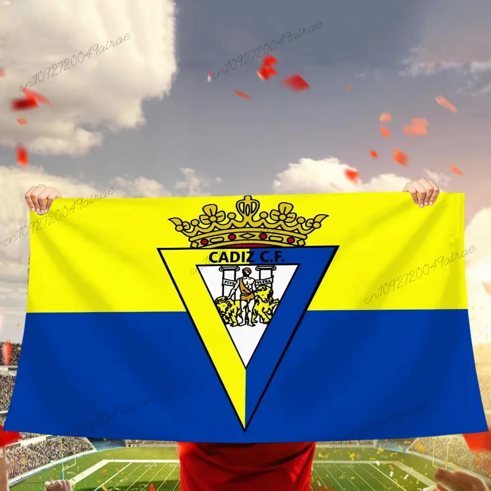 Decoración de pared, tapiz, banderas de jardín, bandera del orgullo C-cadiz CF, decoración divertida de pared, fondo de tela, pancartas de jardín
