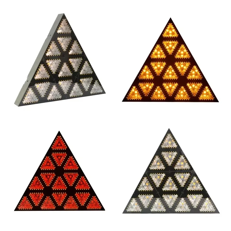 DJ LED full-color 4-in-1 matrix light 16*20W suitable for nightclub stage gold + RGBW for stage effect background triangular