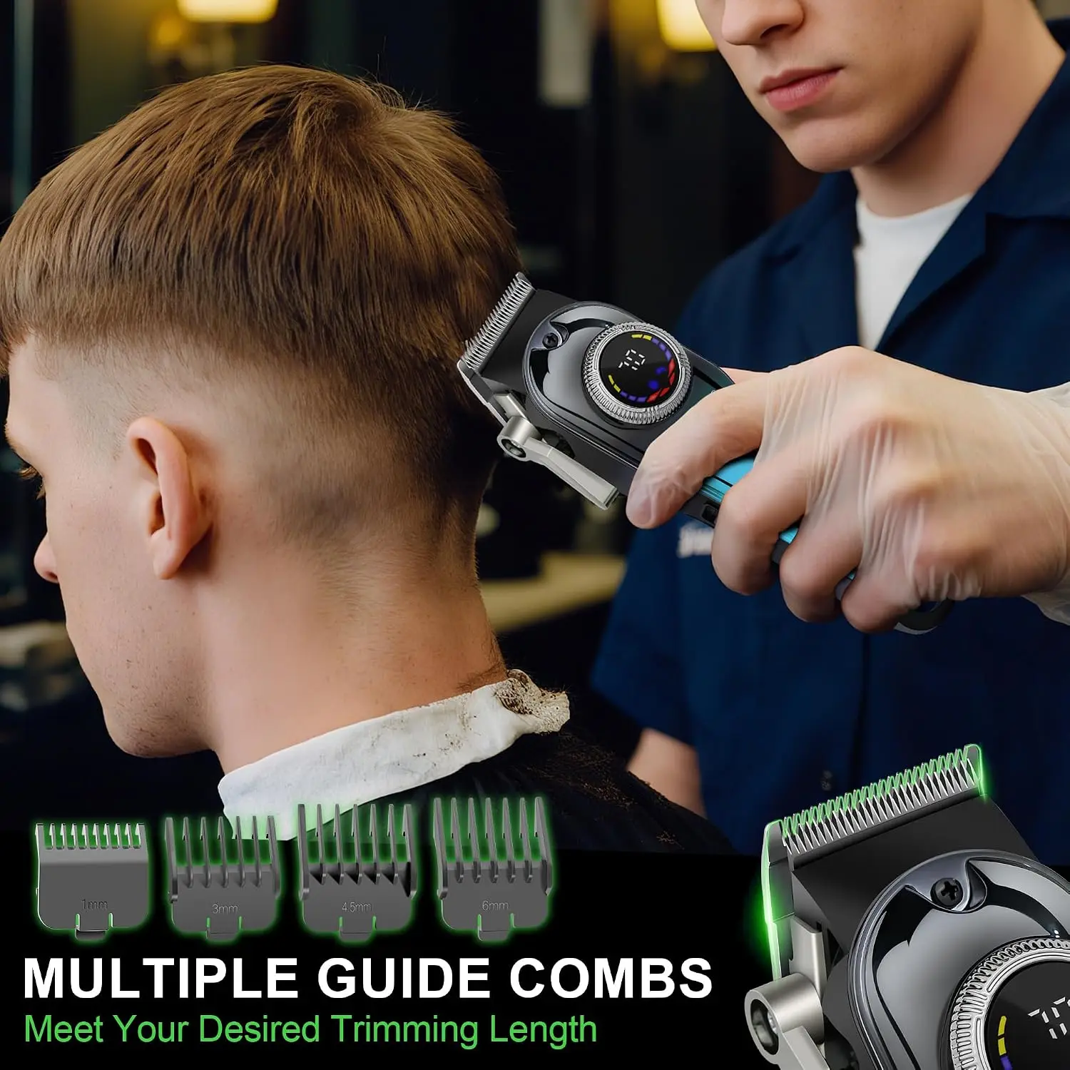9-in-1 Cordless Hair Clipper Set for Men and Women, Electric Beard Trimmer, Foil Shaver, Nose Hair Trimmer, Foot Callus Remover, Haircut Scissors, Manicure Kit, Groomer Gift Box