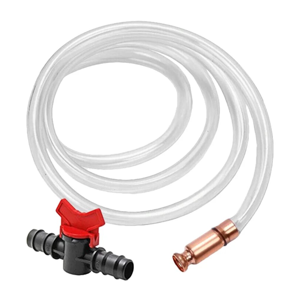 

2M Siphon Pump Hose Oil Transfer 1 2 Inch Copper Connector Clamps Switch Auto Water Extractor Automotive Maintenance
