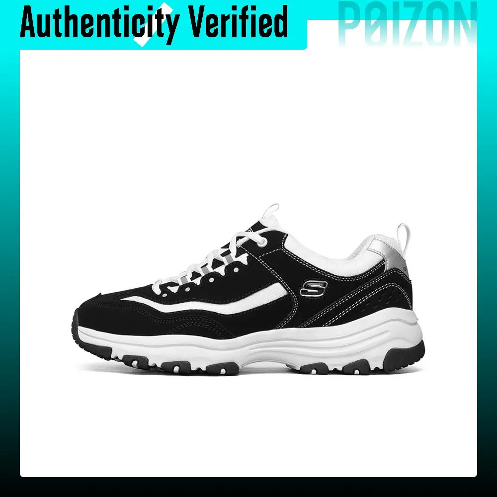 Skechers I Conik Panda Shoe Oreo Cushioning Abrasion Resistant Breathable Low top Chunky Sneakers Men's Black White 8790091-BKW