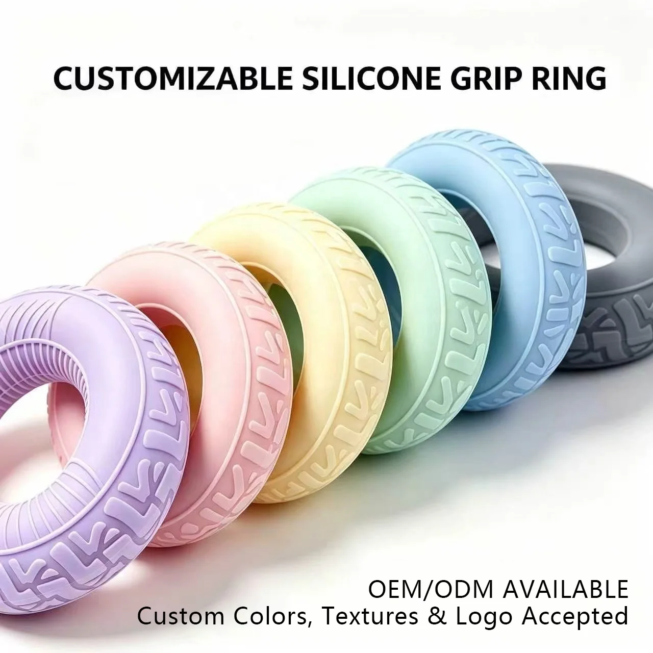 Factory Custom Anti Slip Texture Silicone Ring Office Relieve Mouse Hand Training Silicone Grip Strengthener