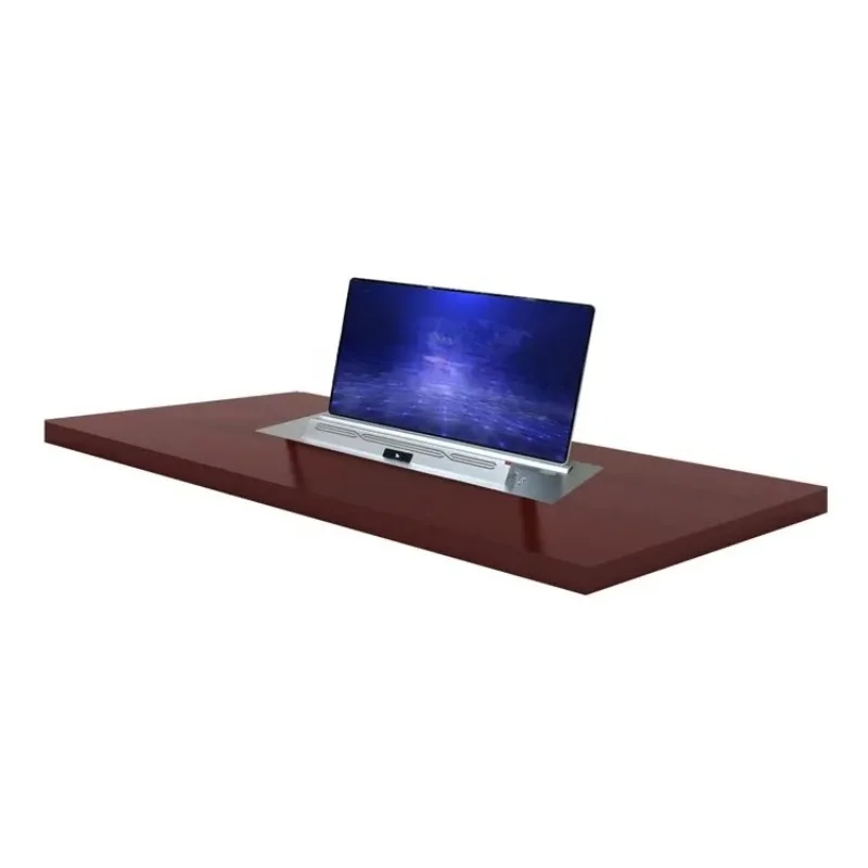 

17-дюймовый безбумажный настольный мультимедийный выдвижной ультратонкий HD-экран для конференций