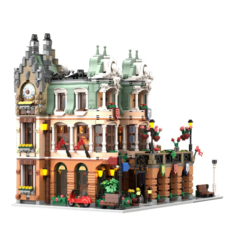 

4552PCS MOC-111728 Garden Palace Restaurant Modular Buildings Blocks Assemble house DIY Model toy brick children birthday gifts