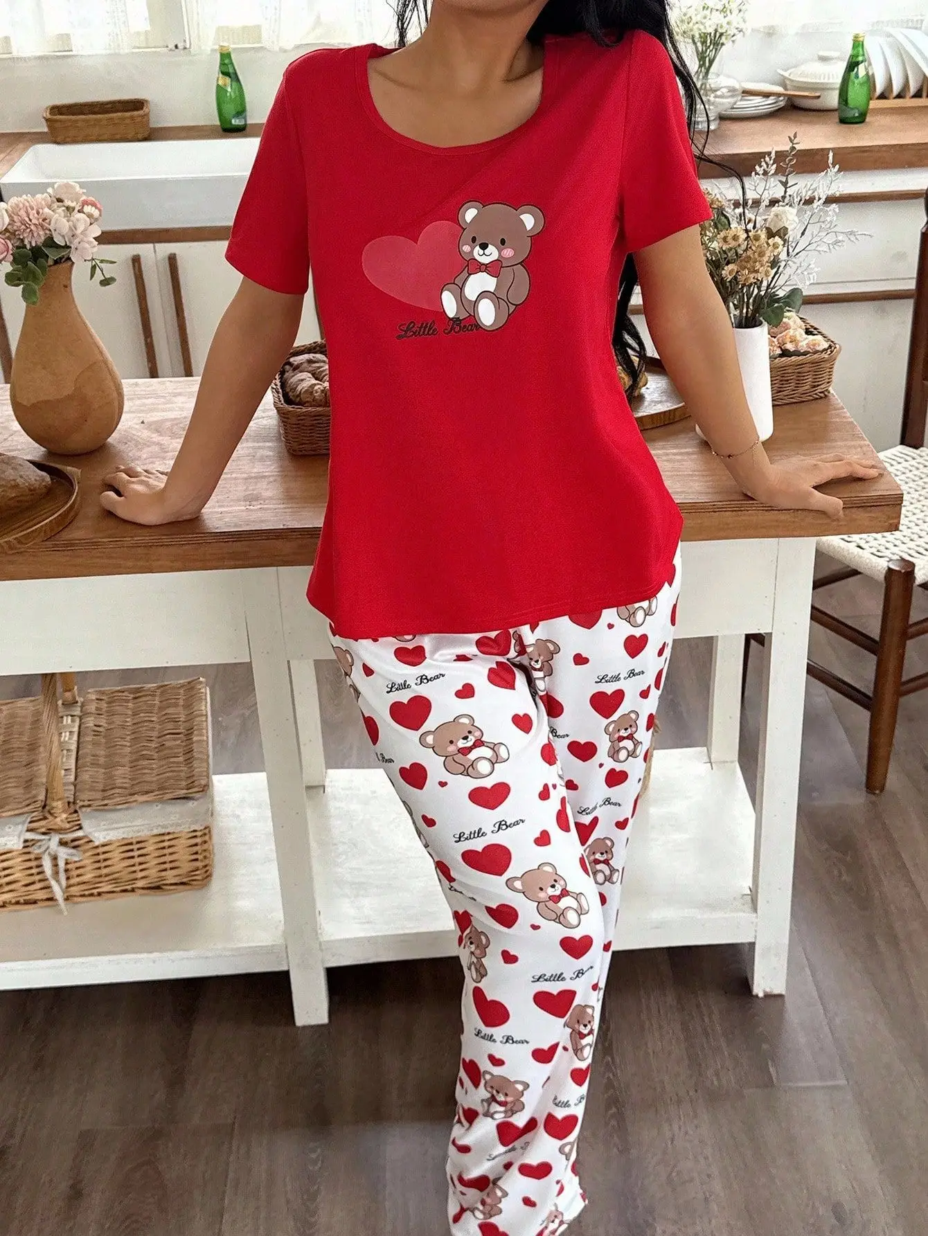 Pyjama Femmes 2 Piece Set Short Sleeve Sleepwear Women Home Suit for Women Pajama Night Wear Ladies Two-piece Set Woman Pajamas