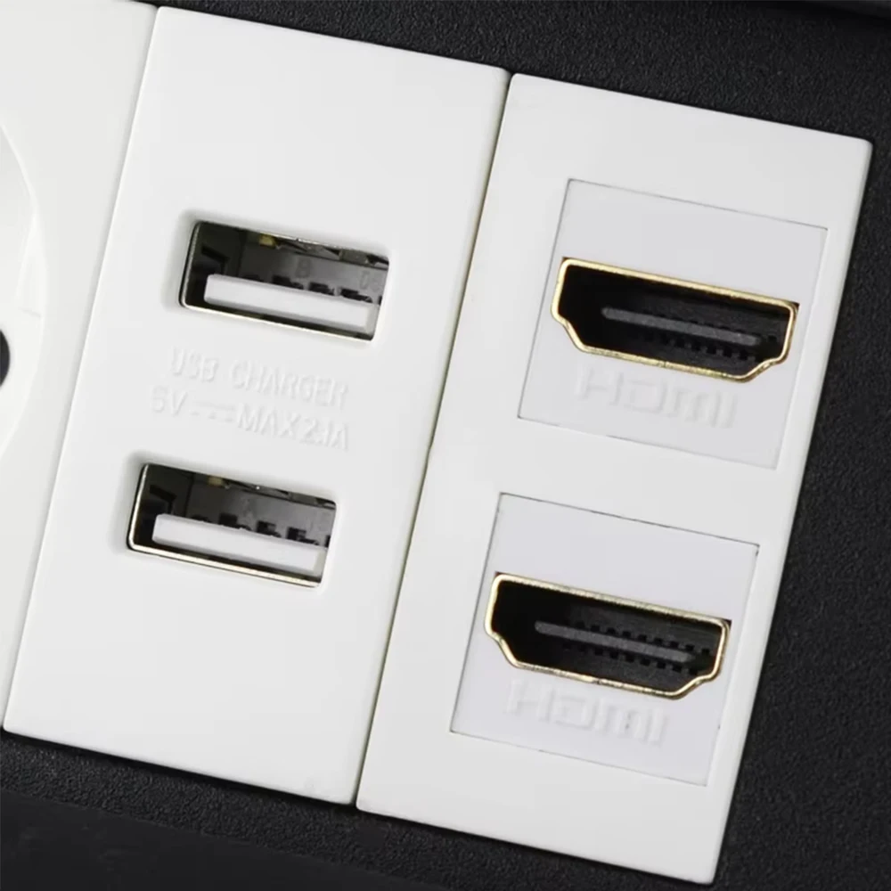 Power Supply Data Socket With Wireless Charger Conference Pop-up Hidden Desktop Socket DIY Combination USB Type-C Port RJ45