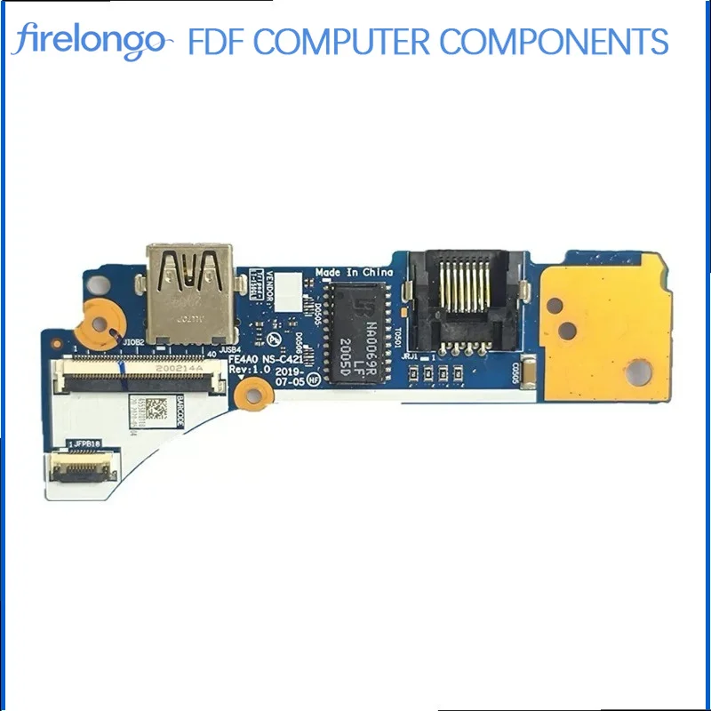 For Lenovo ThinkPad E14 Switch Board USB Sub Board NIC Card 5C50S73034 NS-C421
