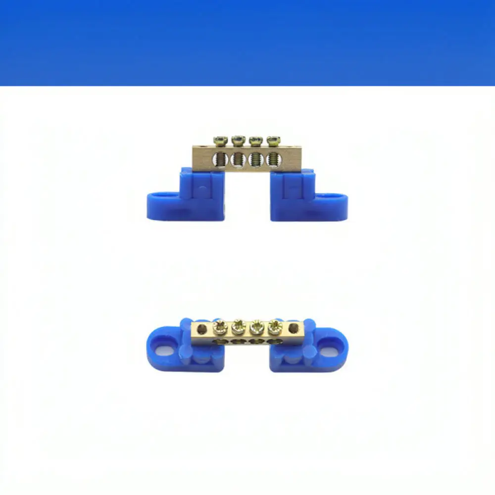 Professional Electrical Neutral Bar For For Kaite Cabinet Terminal Block Connector Copper Bridge Strip With Green Mount