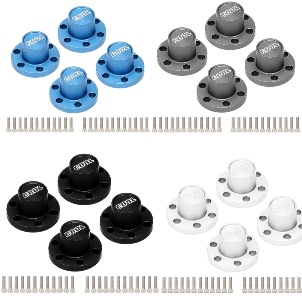 

1.9-2.2 Inch Aluminum Alloy Wheel Hub Dust Cover for 1/10 RC Crawler Car Traxxas TRX4 Defender AXIAL SCX10 RC4WD 90046 Wraith