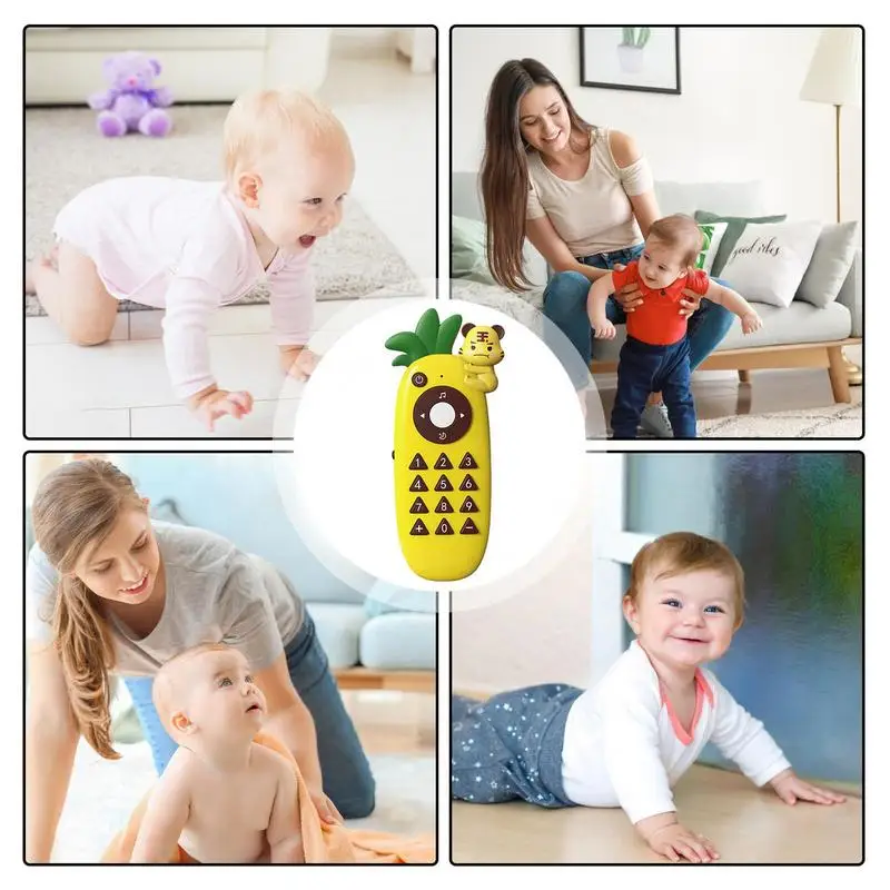 Baby Telefoon Speelgoed Ananas Vorm Kinderen Afstandsbediening Speelgoed Slaapspeelgoed Met Bijtring Simulatie Speelgoed Vroeg Educatief Speelgoed Kids