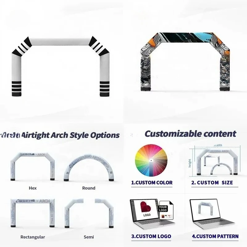 Customized Outdoor Waterproof Inflatable Race Arch Oxford Material Clown Type Inflatable Model Air Blower Printed Events