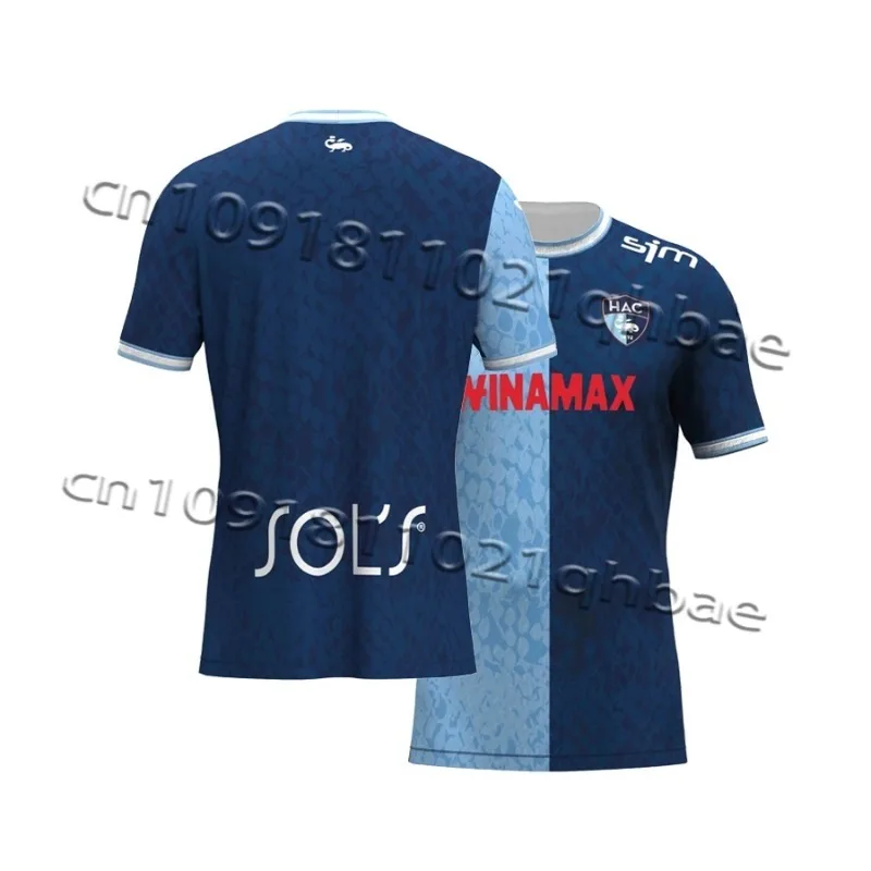 

Top Sports Casual Daily T Shirt Men Clothes Le Havre Football Jersey Breathable Quick Dry Oversized Durable Elastic MOTO Shirt