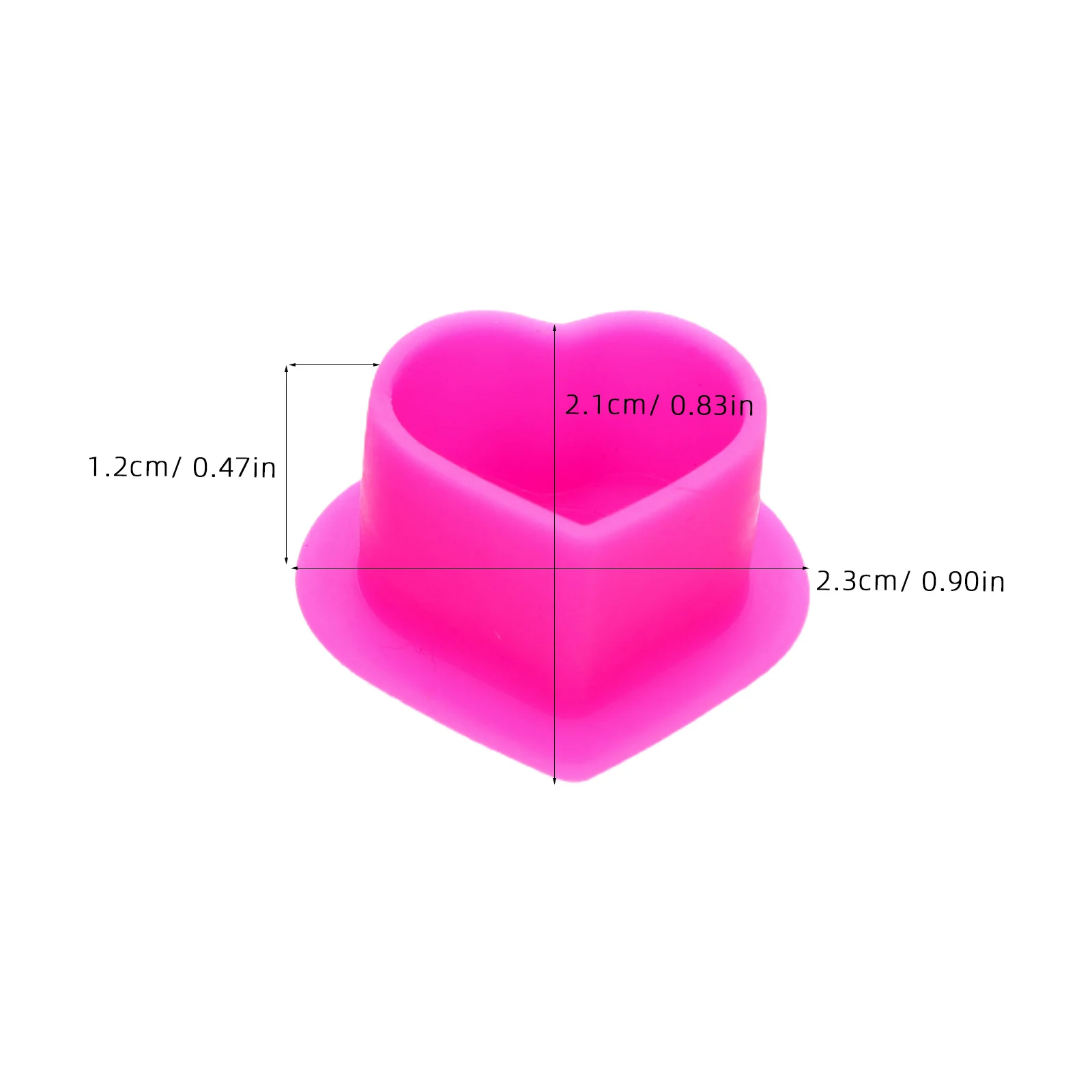 200 قطعة من أكواب حبر السيليكون على شكل قلب، حاويات صبغ ثابتة لمكياج الوشم، مستلزمات التجميل، حاملات التنظيف #2