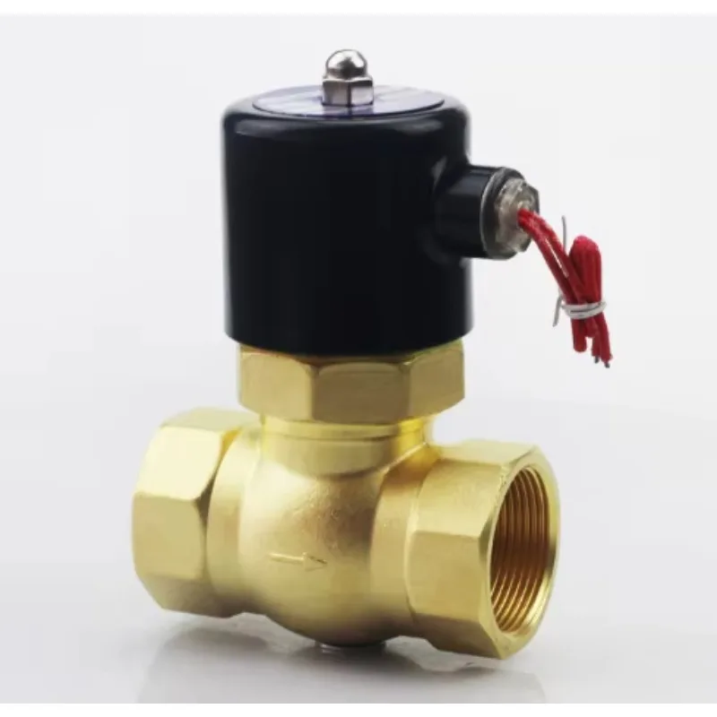 صمام التحكم في المياه بالملف اللولبي النحاسي، AC110V/220V/DC24V، 1/2 "-2" لأنظمة خطوط أنابيب السوائل