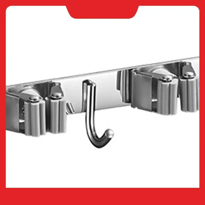 Broom Holder Wall Mount Garden Tool Organizer Mop Hanger Wall Mounted Garage Storage Kitchen,Laundry Utility Rack