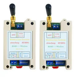 Radio VHF/UHF 426MHz ~ 508,5MHz amplia gama RF UART RS485 placa transceptor inalámbrica Modbus RTU módulo maestro-esclavo DC 12V 24V