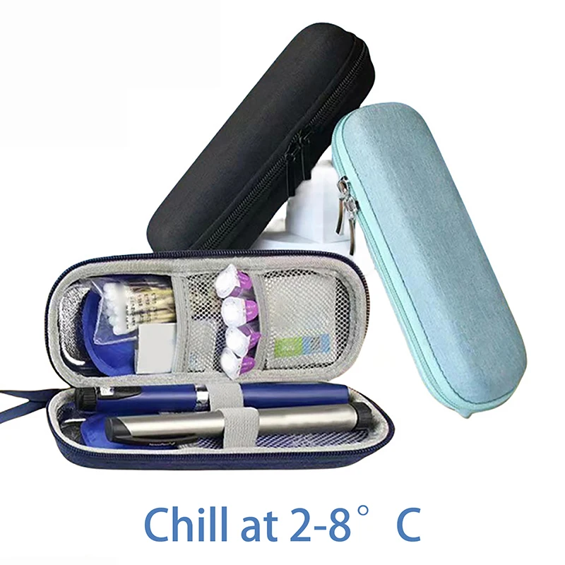 *1Pc Waterproof Insulin Cooling Bag EVA Thermal Insulated Insulin Cooler With Gel Pen Bag Diabetics Travel Medicine Cooler
