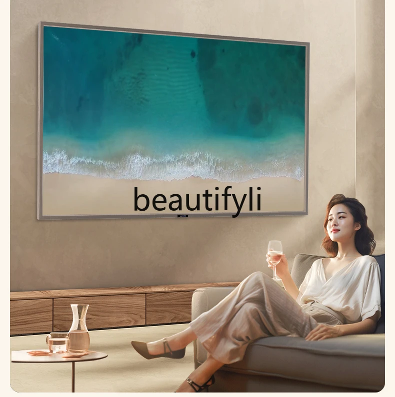 Wallpaper A7D 75-inch 4K ultra-thin seamless wall art TV, 100-level partition smart LCD