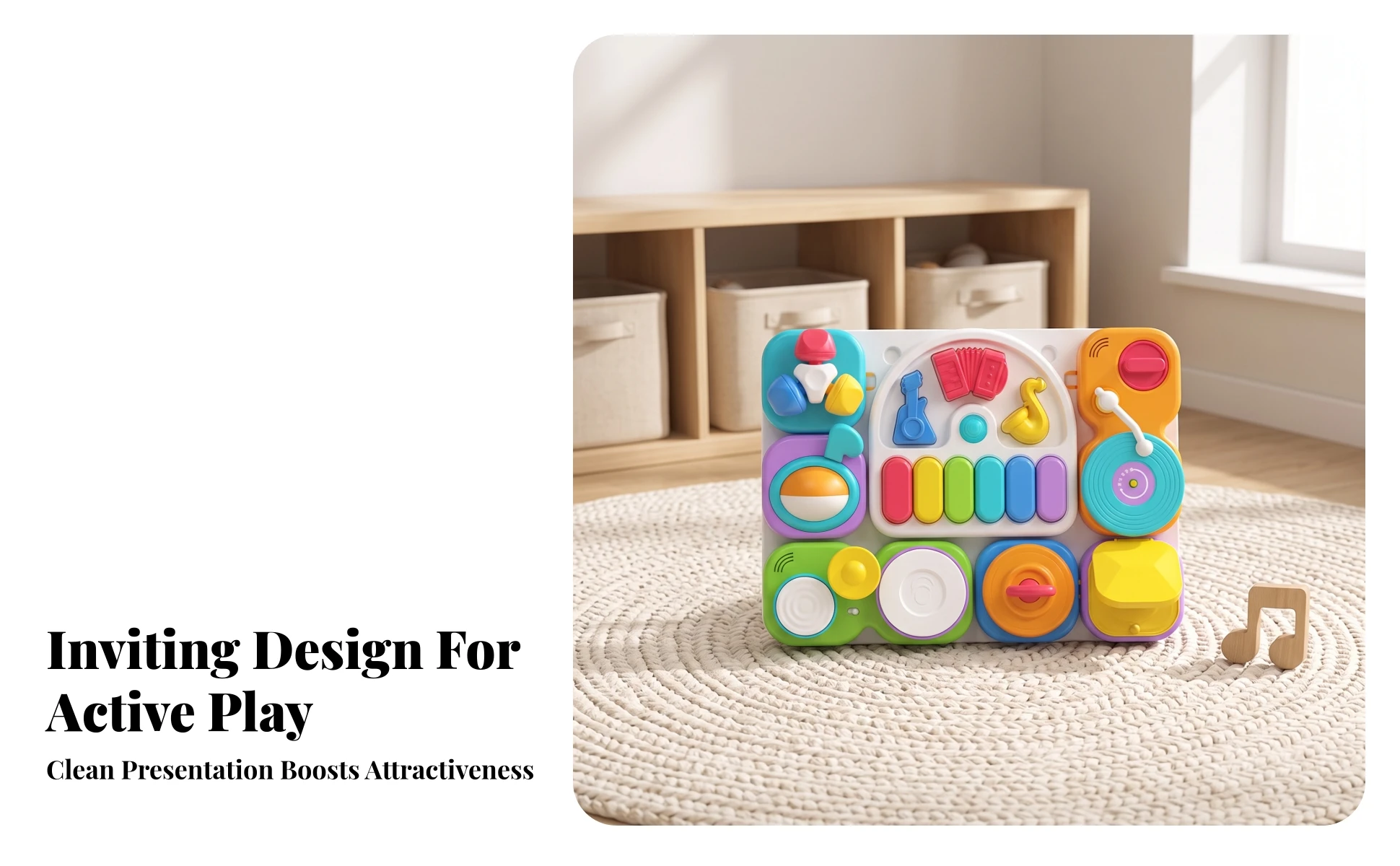 Musical Busy Board with Stand Fine Motor 7-in-1 Musical Toy Board Detachable Portable for Toddlers, Playroom, Nursery Musical Busy Board with Stand Fine Motor 7-in-1 Musical Toy Board Detachable Portable for Toddlers, Playroom, Nursery