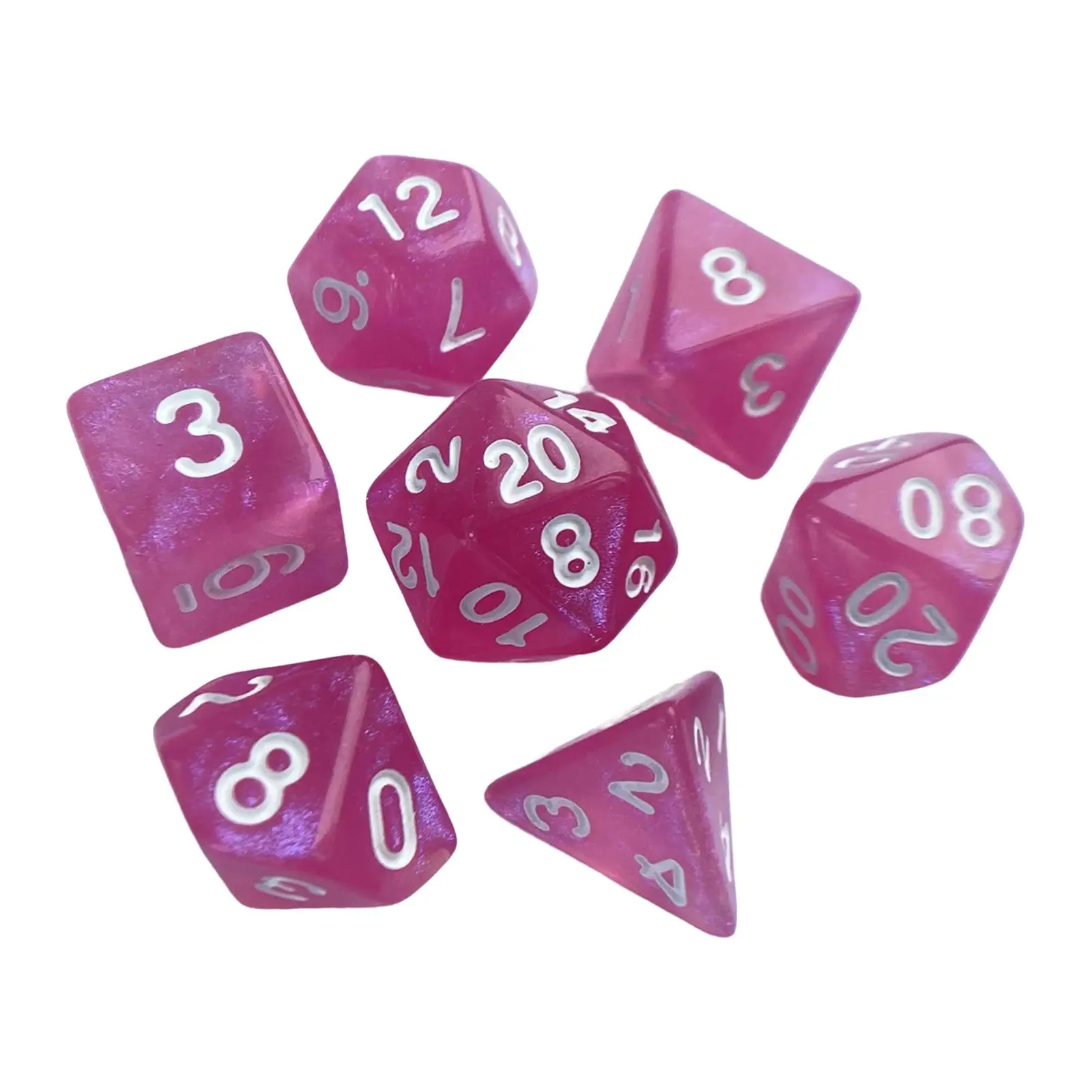 7Pcs Multi Sided Dices Party Supplies Role Playing Game Dices Polyhedral Dices