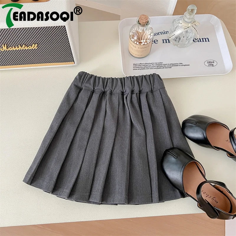 Casual Children Girls Pleated Skirt Half Length Clothing Summer 1-8Y School Campus Performance Kids Girls' Short Skirts Clothes