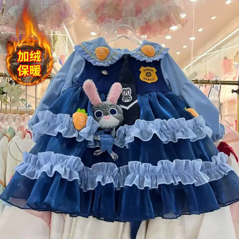 autumn-winter-kawaii-zootopia-judy-girls-children-lolita-dress-cosplay-cartoon-princess-dress-anime-kawaii-birthday-dress-gift