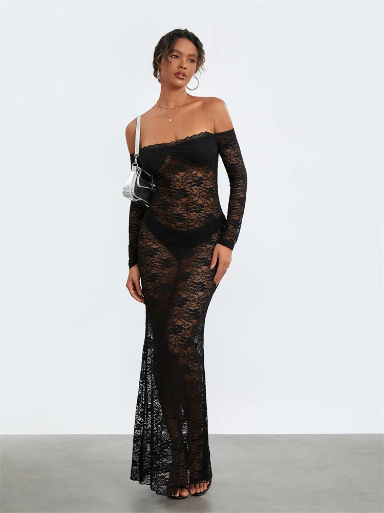 sexy lace dress Sexy Party Dress Women Summer Deep V Neck Backless Lace Dresses Fashio –  www.Nuroco.com main image 1
