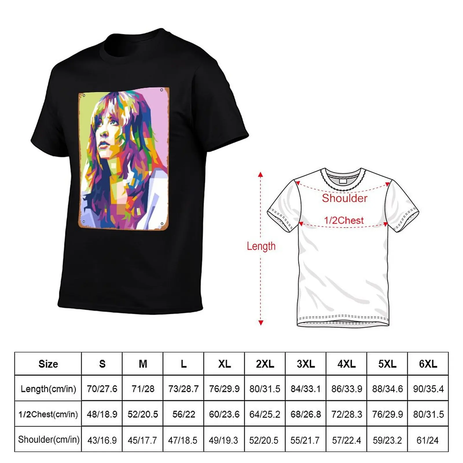 Stevie Nicks Pop art T-Shirt anime figures quick-drying for a boy vintage anime shirt designer t shirt men