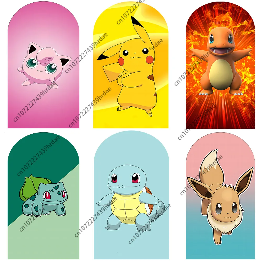 

Pokemon Pikachu Arch Backdrop Cover Boys Girl Birthday Party Photography Background Baby Shower Photo Banner Props Decortion