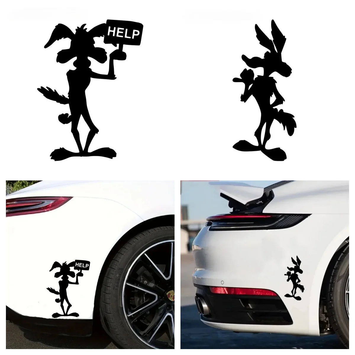 

Funny Coyote Calling for Help Car Sticker Motocross Laptop Trunk Guitar Vinyl Decal Decoration PVC Wholesale
