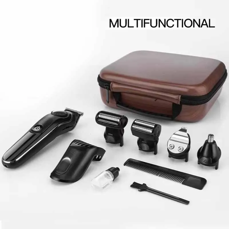 RESUXI Professional 5-in-1 Multi-Function Hair Clipper Kit Barber Nose Trimmer Nose Trimmer Beard Shaver Engraving Tool LM-1832