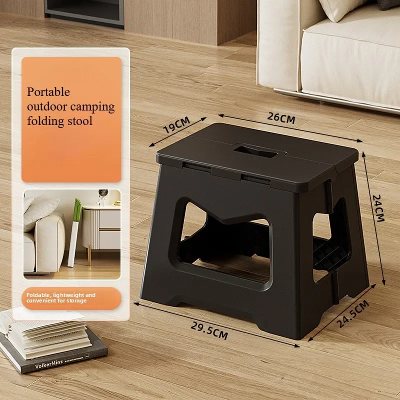 

Sturdy Plastics Foldable Chair Portable Outdoors Carry Handle Stool for Fishing Trips, BBQs, Camping Outdoors Beach shade Adult