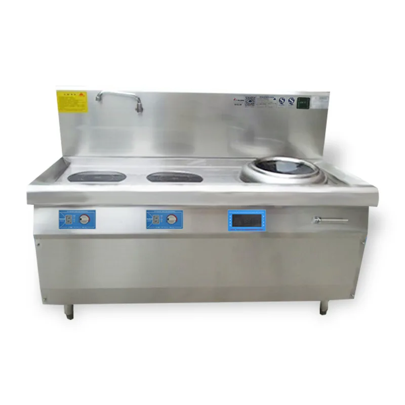 Commercial Induction Cooker, Two Flat And One Concave Combination Electric Stove, Kitchen Utensils And Equipment