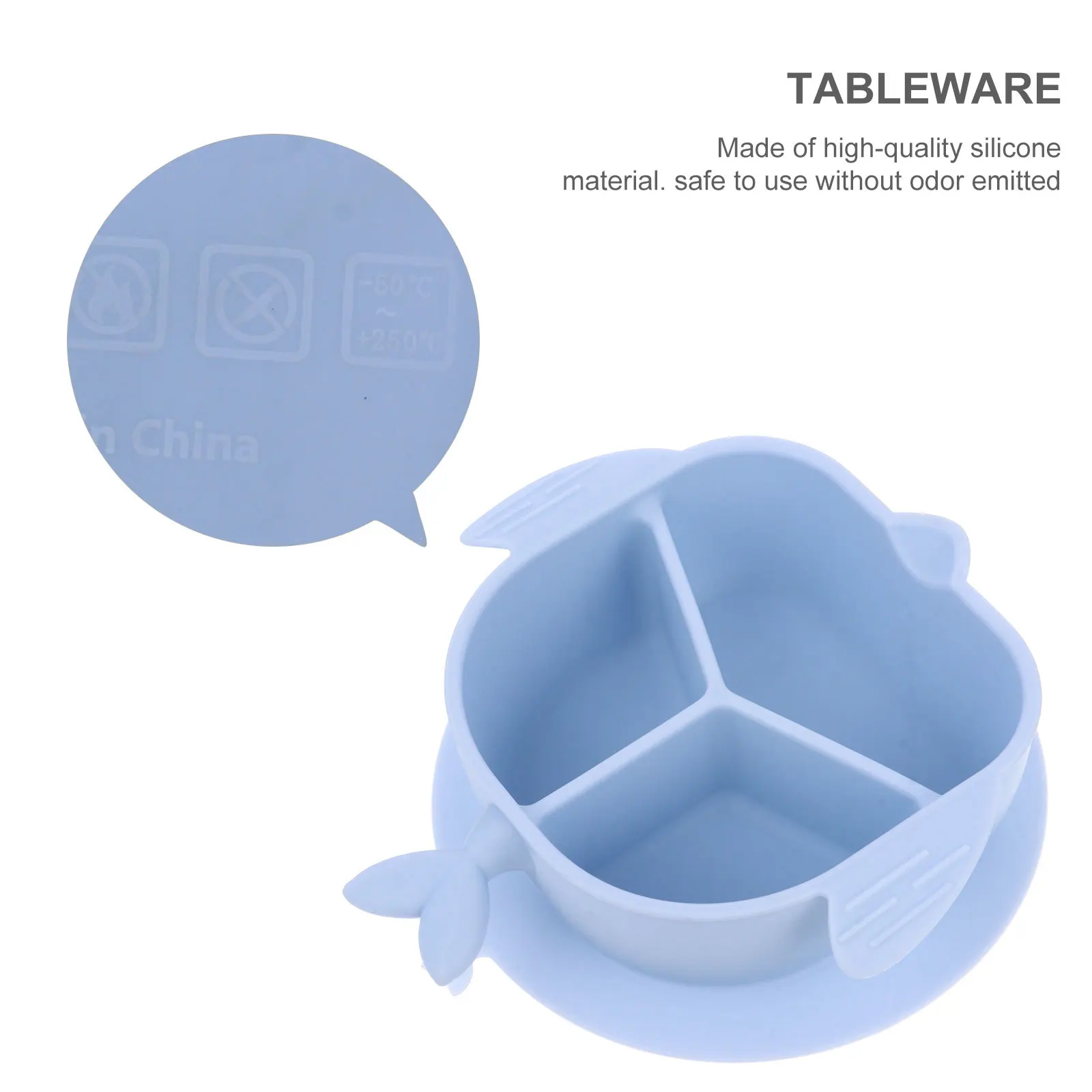 

1Pcs Silicone Baby Feeding Divided Bowl High Quality Safe Odor Free Waterproof Toddler Tableware Kids Plates Self Feeding