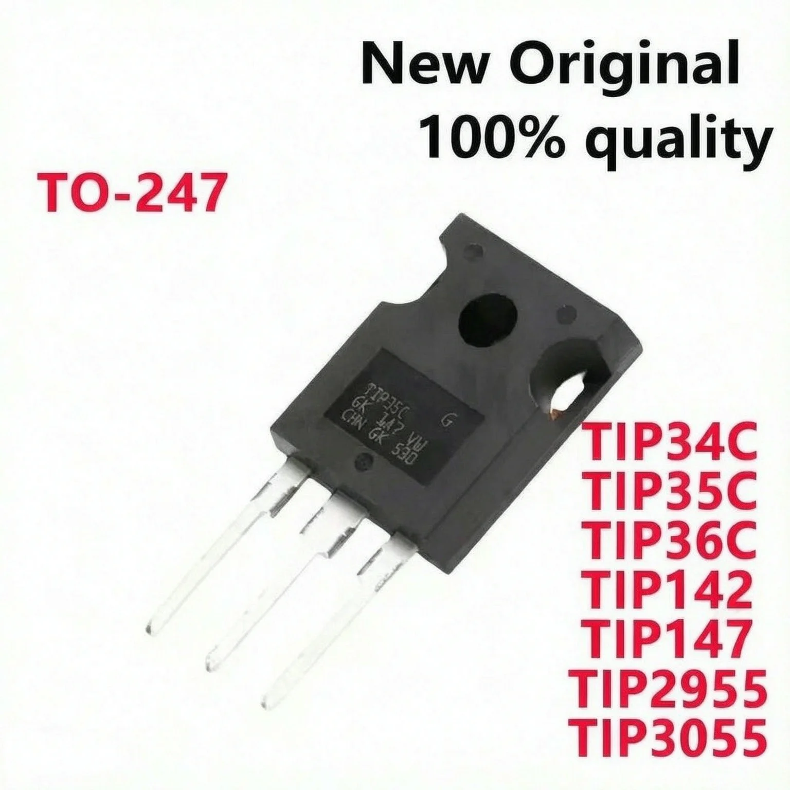 ~5/PCS New Original TIP147 TIP2955 TIP3055 TIP34C TIP35C TIP36C TIP142 TO-247 NPN Darlington power triode In Stock