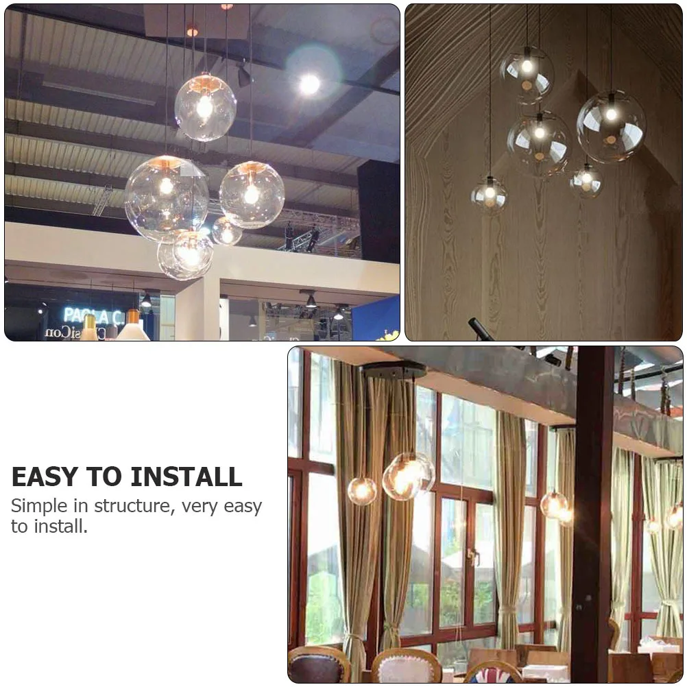 

1Pcs Glass Ball Art Ceiling Lamp Modern Style Pendant Light Easy Install Creative Unique Dining Table Chandelier