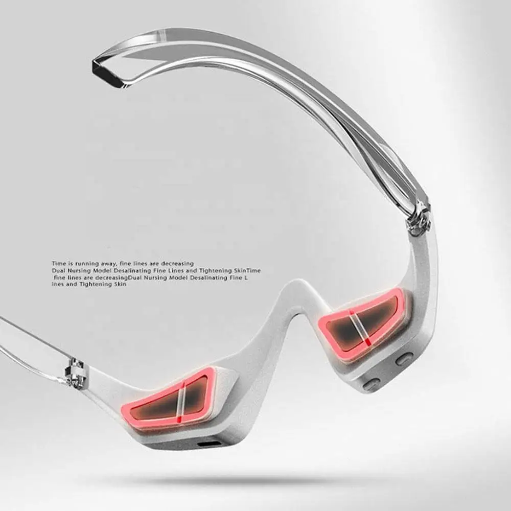 3D Vibration Mikrostrom Auge Led Rot Licht Anti-aging Falten Entferner Abs Material Auge Entspannen Massagegerät Augenringe entfernen