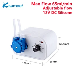 Kamoer NKCP Micro Peristaltic Pump 12V with Power Supply Adjustable Flow Lab Dosing Pump Silicone Pump Tube