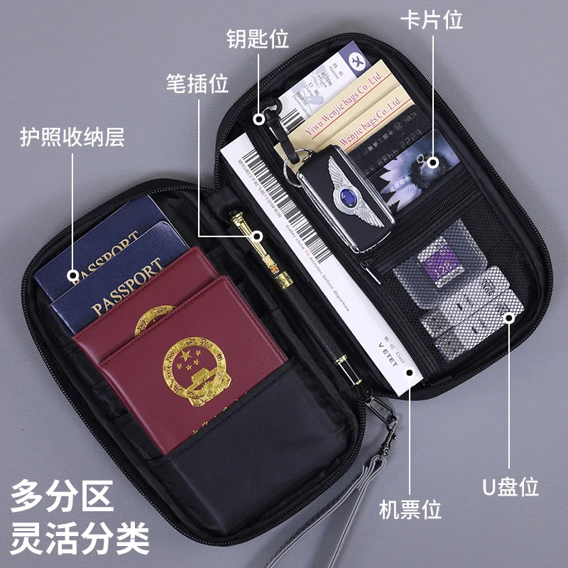 Waterproof film multi-function receive card bag travel hand ID bag RFID waterproof multi-card hand passport bag