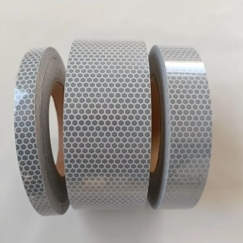 1cm/2.5cm/5cm Maritime Reflective Stickers White Adhesive Tape Reflector Waterproof Conspicuity Warning Film Strip For Boat