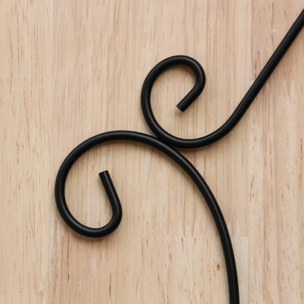 Iron Display Stand Black Premium Modern Curve Design Photo Holder Easel for Home Decoration Plate Display Arts Crafts