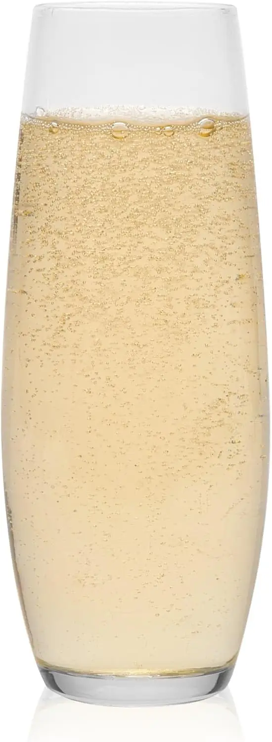 

Stemless Flute Glasses, 9.6-ounce, Set of 6