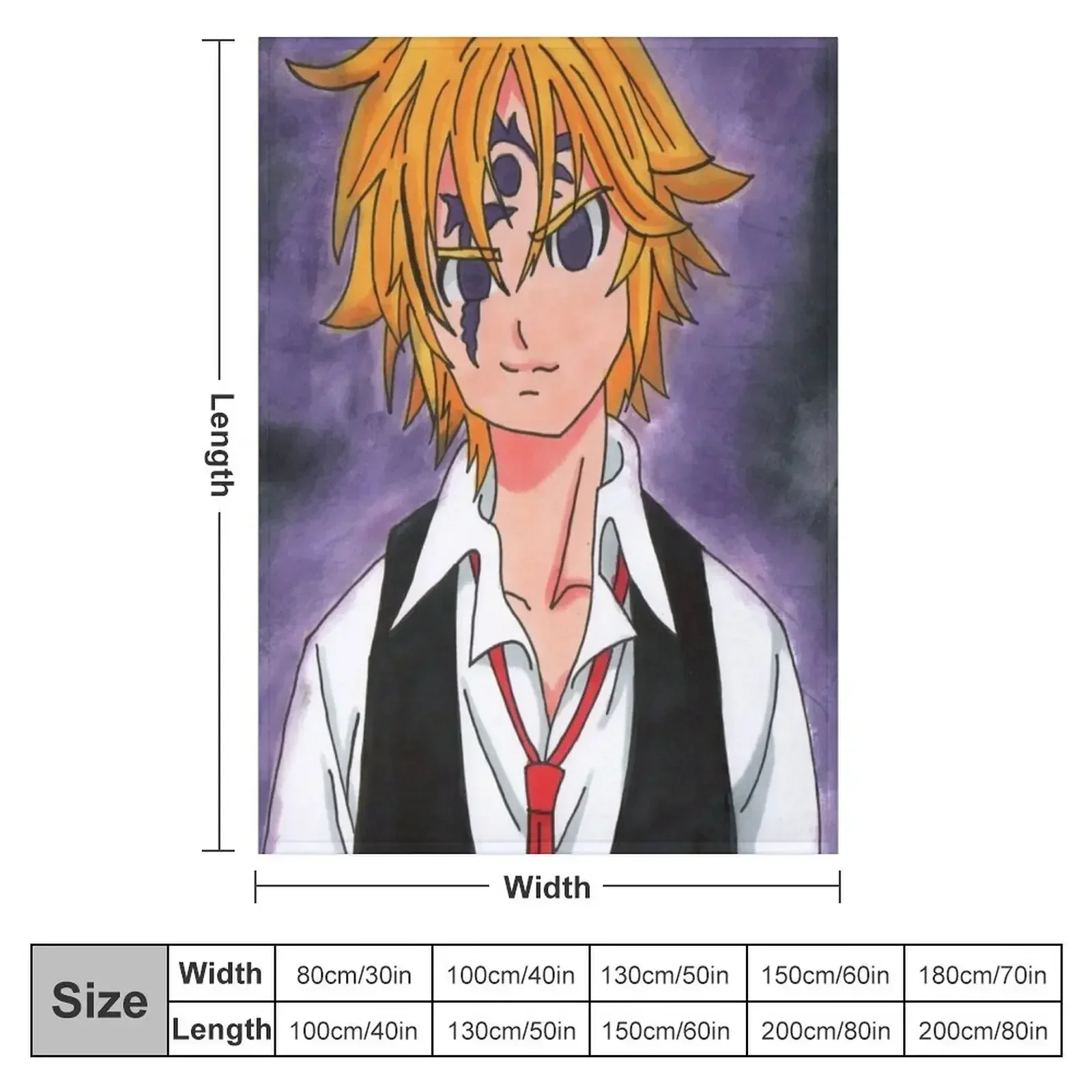 Meliodas Throw Blanket For Baby Single Decoratives for babies Blankets