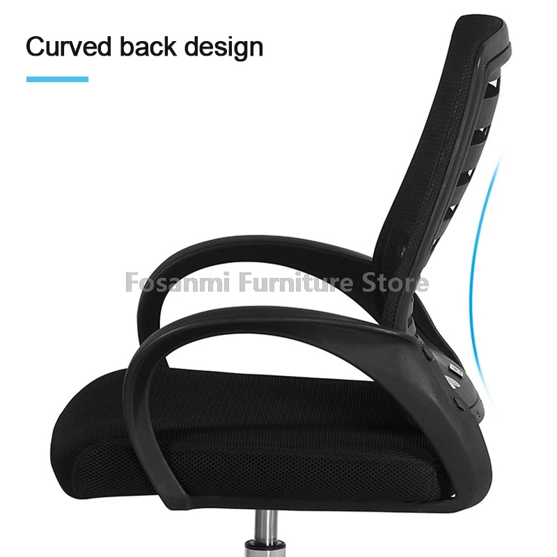 Breathable and Comfortable Mesh Office Chair Black Home Ergonomic Gaming Desk Chairs Adjustable Height Swivel Computer Chair