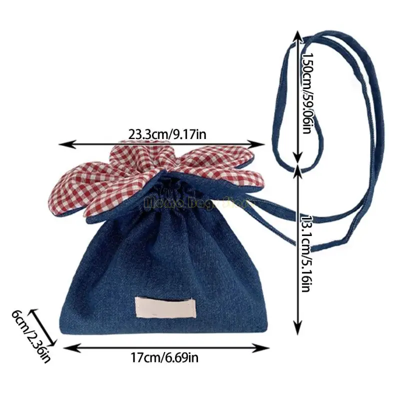 X90D Jeans Crossbody Bag Secure Closure Lightweight Design for Professionals