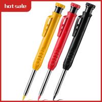 A52I-Mechanical Carpenter Pencils Set With Canvas Case, Deep Hole Marker Construction Pencils For Architect Woodworking