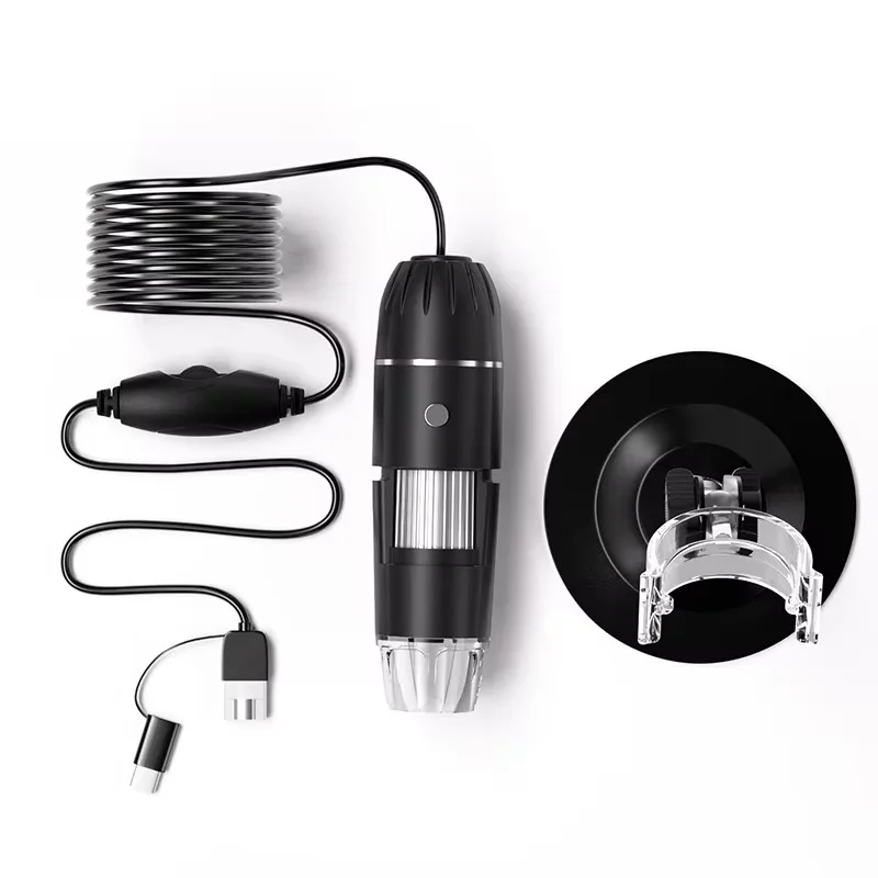 مجهر أحادي العين محمول لنظام Android وPC 1600X HD 1080P مجهر رقمي لإصلاح PCB