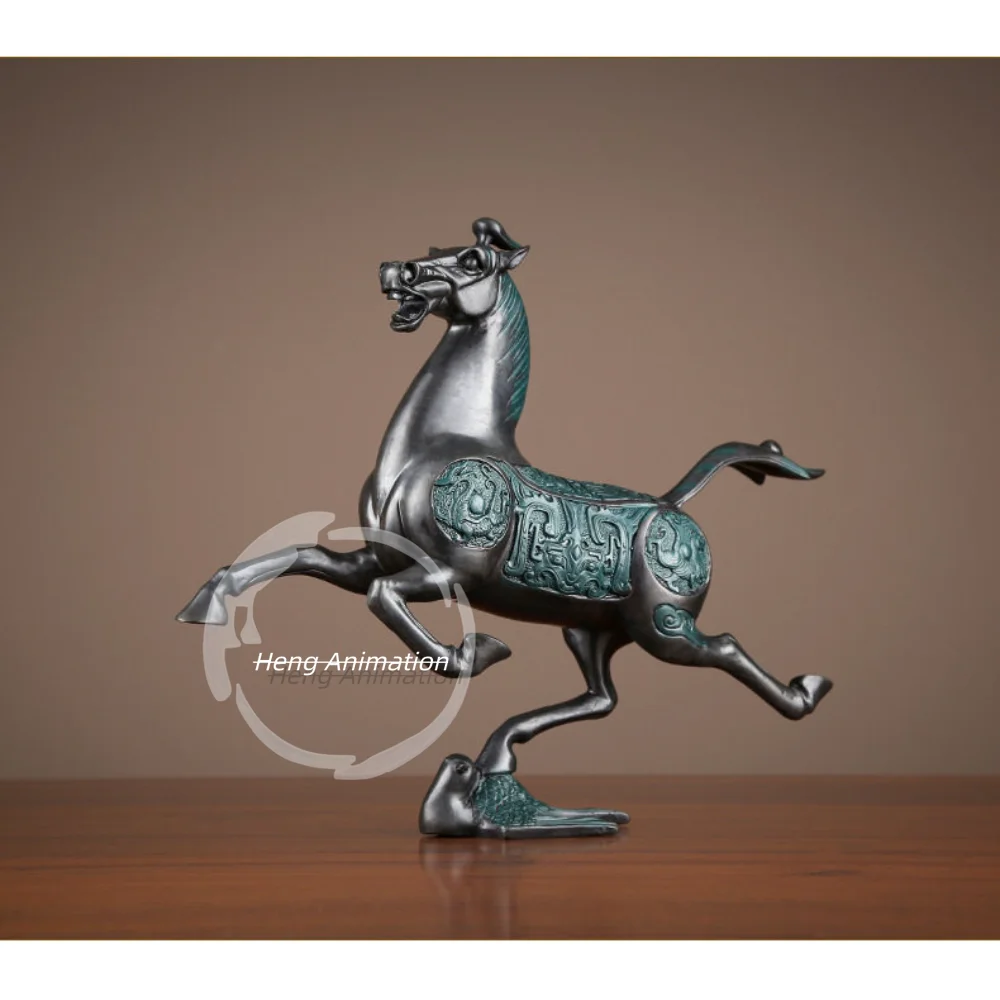 In Stock Ma Ta Feiyan Brass Ben Zodiac Horse Ornament Crafts Living Room Desk, Opening Gifts, Collection, Trendy Cool
