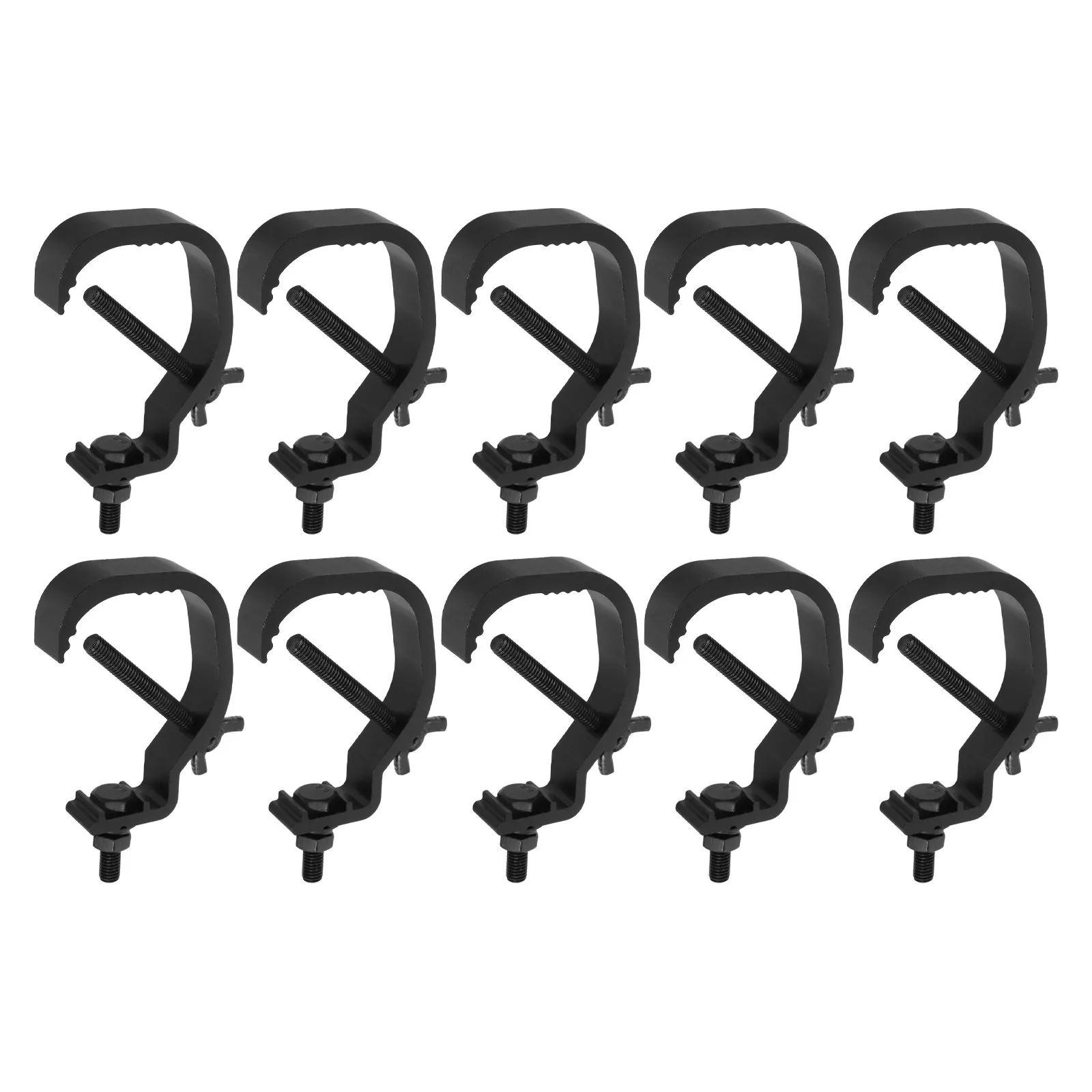 10Pcs Stage Light Clamp Aluminum Alloy Heavy Duty Hook Stable Fixture Holder for Moving Head Spotlights Truss Lighting Equipment