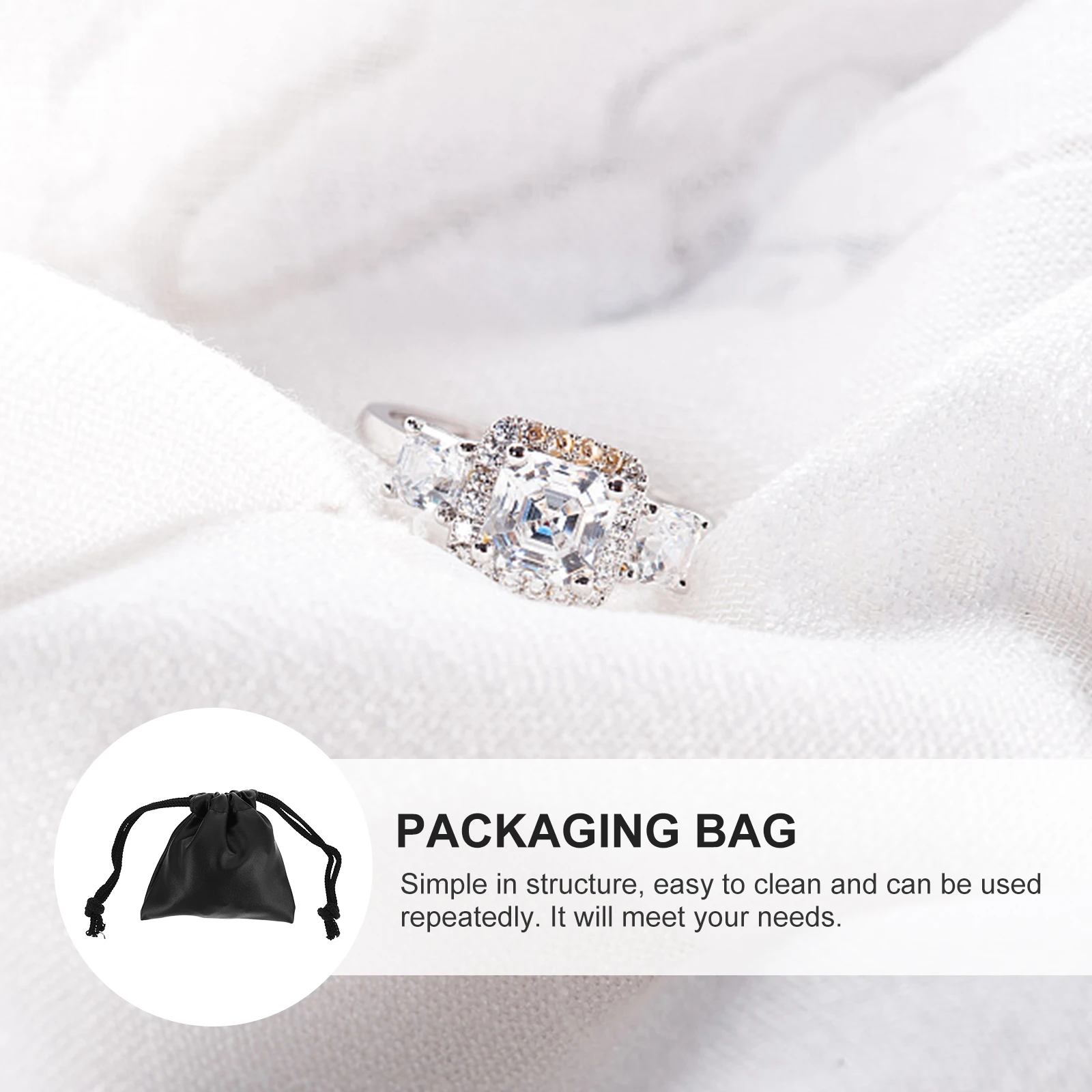 

6 Pcs Storage Bag Bags Drawstring Jewelry Pouch Small Pouches for Pu Organizing Packaging